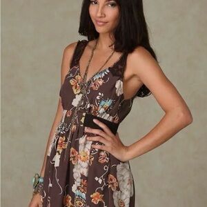 Free People Retro Flower Tea Dress